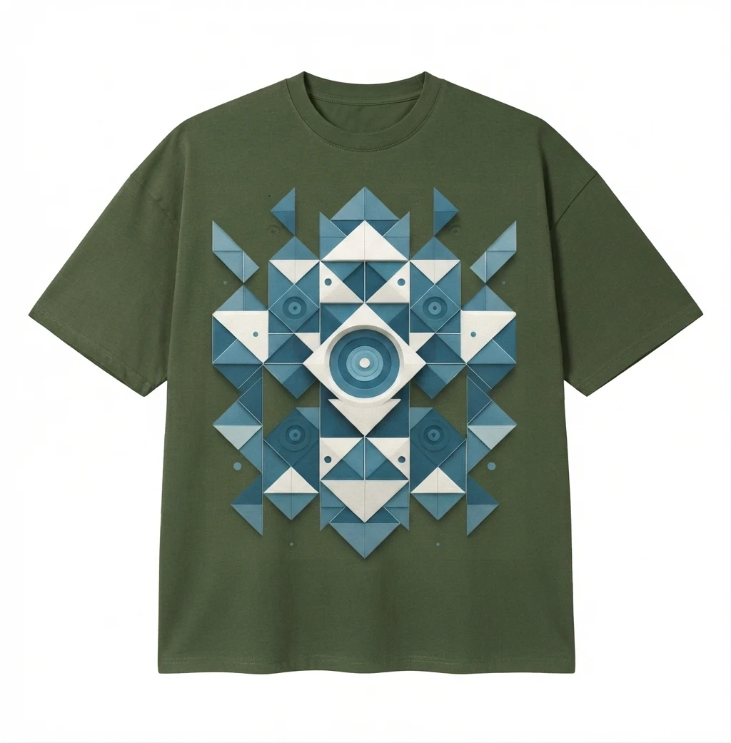 Graphic Drop Shoulder Oversized Tee – Geometry Wild
